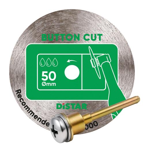 50x0,8x5,8/3,2-3,0 ButtonCut kotouč diamantový se stopkou, tl.0,8mm pro ideální spáru pro výřezy tlačítek