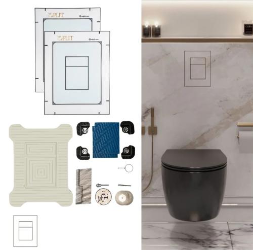 M3 GROHE bílé tlačítko skryté splachovací pro GROHE (se spotřebním materiálem)